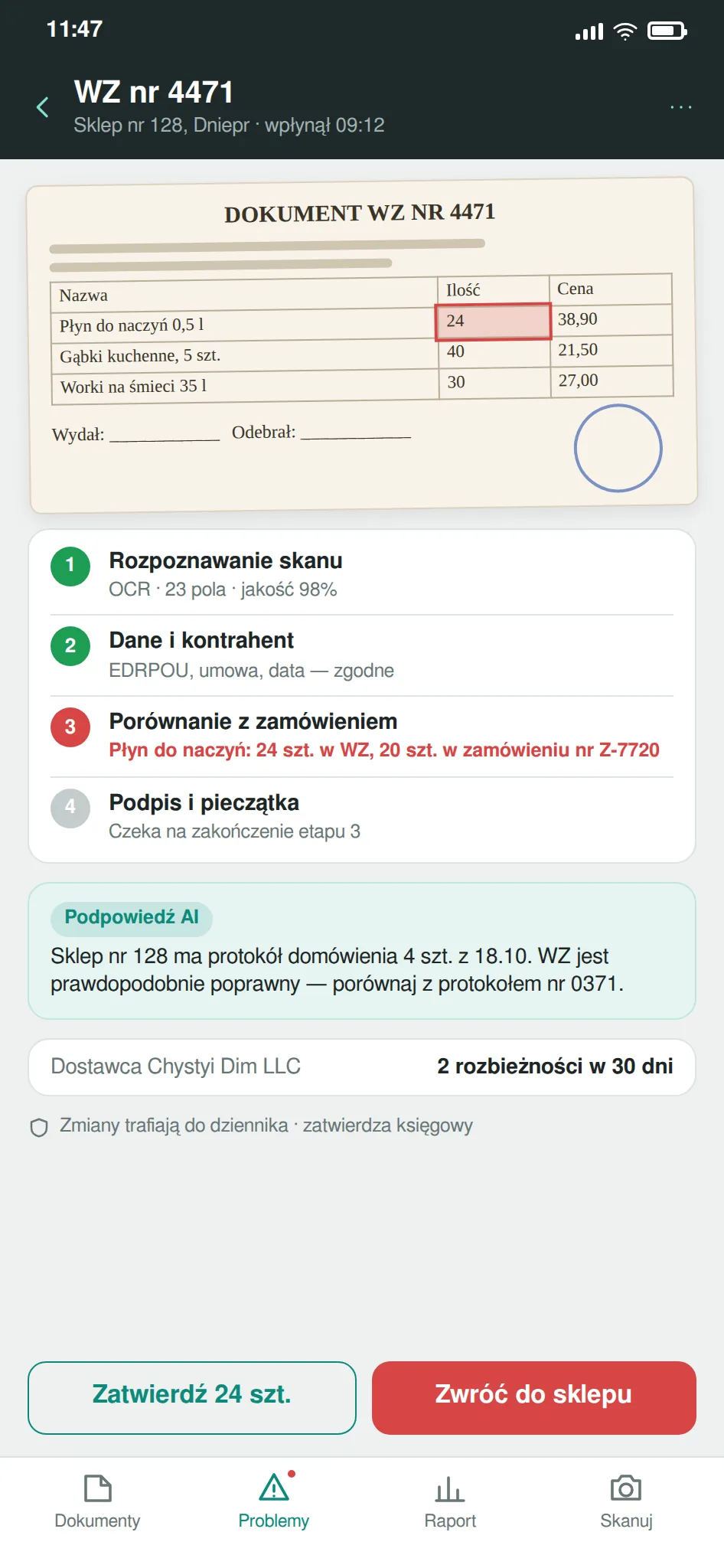 Automatyzacja dokumentów źródłowych dla sieci „Thrash!” — zrzut ekranu 2