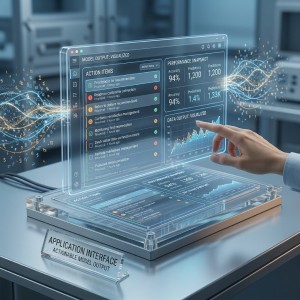 Actionable custom AI software application interface dashboard by Neurotrack for optimized workflow