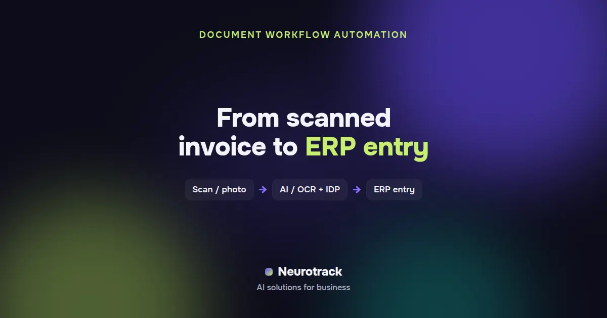 From scanned invoice to ERP entry