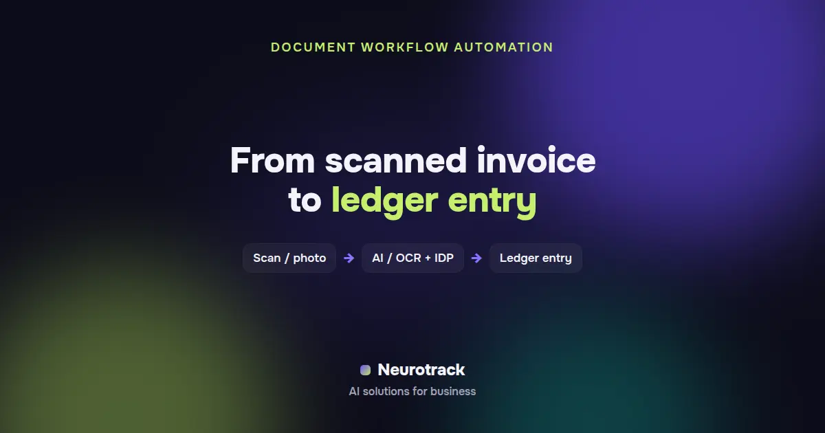 From scanned invoice to ledger entry