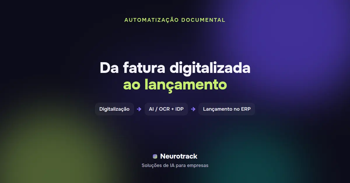 Da fatura digitalizada ao lançamento